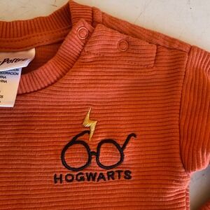 Harry Potter Hogwarts Baby Boys Girls Outfit Set Orange Sweatshirt Pants 0 3M